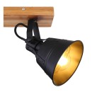 Globo 15466S-2 přisazené stropní bodové svítidlo Günther 2x60W | E27 - černá. dřevo