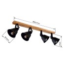Globo 15466S-4 přisazené stropní bodové svítidlo Günther 4x60W | E27 - hněá, černá, zlatá