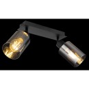 Globo 15465-2 přisazené stropní bodové svítidlo Hadera 2x15W | E27 - černá, kouřová