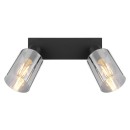 Globo 15465-2 přisazené stropní bodové svítidlo Hadera 2x15W | E27 - černá, kouřová