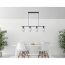 Globo 15465-4H závěsné stropní svítidlo Hadera 4x60W | E27 - černá, kouřová
