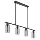 Globo 15465-4H závěsné stropní svítidlo Hadera 4x60W | E27 - černá, kouřová