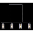 Globo 15465-4H závěsné stropní svítidlo Hadera 4x60W | E27 - černá, kouřová