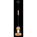 Globo 15674H závěsné stropní svítidlo Halia 1x60W | E27 - černá, přírodní