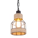 Globo 15674H závěsné stropní svítidlo Halia 1x60W | E27 - černá, přírodní