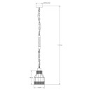 Globo 15674H závěsné stropní svítidlo Halia 1x60W | E27 - černá, přírodní