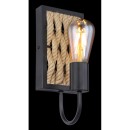 Globo 15679W nástěnné svítidlo Halia 1x40W | E27 - černá, přírodní
