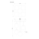 Globo 47441-5CH LED přisazené stropní svítidlo HARMON E14 | béžová