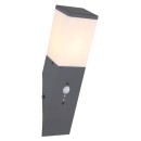 Globo 31730S venkovní nástěnné svítidlo s pohybovým čidlem Herri 1x15W | E27 LED | IP44 - antracit
