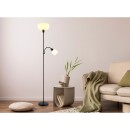 Globo 59947B stojací lampa HINTON  E27 | s vypínačem | černá