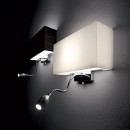 nástěnné svítidlo Ideal lux Hotel AP2 Cromo 1x60W E27/1x1W LED - chrom
