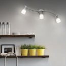 Ideal Lux 002774 přisazené stropní a nástěnné svítidlo Snake 3x40W|E14 - chrom