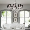Ideal Lux 020594 závěsné stropní svítidlo Accademy 8x40W|E14 - černá