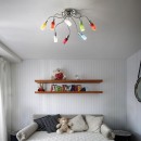 Ideal Lux 044545 přisazené dětské stropní svítidlo Ecoflex 8x40W|E14