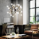 Ideal Lux 238241 závěšený stropní lustr Spark 24x60W | E27 - černá a zlatá