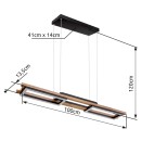 Globo 67266H LED závěsné stropní svítidlo Illa 1x30W | 1000lm | 3000K - opál, hnědá, černá