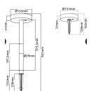 Immax NEO 07910L LED solární venkovní zapichovací svítidlo ROUND | 1W integrovaný LED zdroj | 401lm | rgbK
