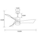 Immax NEO LITE 07136-B LED ventilátor s osvětlením SOFISTICADO integrovaný LED zdroj