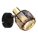 Globo 54357-1B nástěnné svítidlo Indiana 1x40W | E14 - černá, zlatá