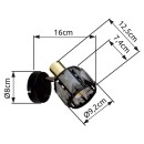Globo 54357-1B nástěnné svítidlo Indiana 1x40W | E14 - černá, zlatá