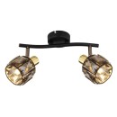 Globo 54357-2B přisazené stropní bodové svítidlo Indiana 2x40W | E14 - černá, zlatá