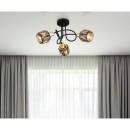 Globo 54357-3B přisazené stropní svítidlo Idniana 3x40W | E14 - černá, zlatá
