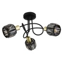 Globo 54357-3B přisazené stropní svítidlo Idniana 3x40W | E14 - černá, zlatá