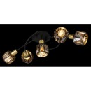 Globo 54357-5B přisazené stropní svítidlo Idniana 5x40W | E14 - černá, zlatá