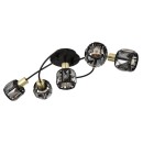 Globo 54357-5B přisazené stropní svítidlo Idniana 5x40W | E14 - černá, zlatá