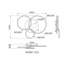 Globo 48466-54A LED přisazené stropní svítidlo INVERTINA  | 54W integrovaný LED zdroj | 2256lm | 2700-6500K | dálkové ovládání | stmívač | stříbrná