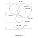 Globo 48466B-40 LED přisazené stropní svítidlo INVERTINA  | 40W integrovaný LED zdroj | 1646lm | 2700-6500K | dálkové ovládání | stmívač | béžová