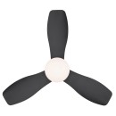 Globo 3669 LED ventilátor s osvětlením IRWIN  | 15W integrovaný LED zdroj | 1000lm | 2700-6500K | dálkové ovládání | stmívač | ventilátor | černá