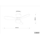 Globo 3669 LED ventilátor s osvětlením IRWIN  | 15W integrovaný LED zdroj | 1000lm | 2700-6500K | dálkové ovládání | stmívač | ventilátor | černá