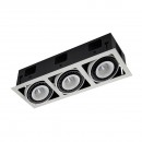 Italux GL7116-3/54W WH+BL LED zápustné bodové stropní svítidlo Alesso 3x18W | 4100lm | 3000K - polohovací, bílo-černá