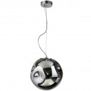 Italux PND-3693-L-1-CH+SMK závěsné stropní svítidlo Simao 1x60W | E27 - chrom, kouřové sklo