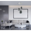 Italux PND-3693-3-CH+SMK závěsné stropní svítidlo Simao 3x60W | E27 - chrom, kouřové sklo