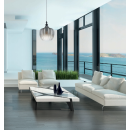 Italux PND-8014-1A-CH závěsné stropní svítidlo Sabres 1x60W | E27 - mosaz, champagne