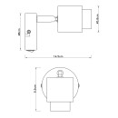 Globo 54031-1 nástěnné svítidlo Jorna 1x40W | E27 - hnědá, černá