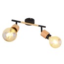 Globo 54031-2 přisazené stropní bodové svítidlo Jorna 2x40W | E27 - hnědá, černá