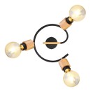 Globo 54031-3 přisazené stropní svítidlo Jorna 3x40W | E27 - hnědá, černá