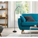 Globo 58503S LED stojací lampa KALDERON | 8W integrovaný LED zdroj | 640lm | 2700-6000K | s vypínačem | černá