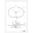 Globo KAREN 03661 LED ventilátor s osvětlením | 24W LED | 490lm