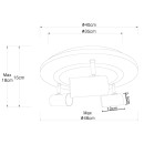 Globo GLB67307D LED přisazené stropní svítidlo KASSU  | 15W integrovaný LED zdroj | 1300lm | 3000K