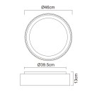 Globo 15924DS LED přisazené stropní svítidlo KEMP  | 45W integrovaný LED zdroj | 1600lm | 2700/4000/6000K | černá
