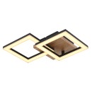 Globo 67280-18 LED přisazené stropní svítidlo Kerry 1x18W | 1200lm | 3000K - opál, hnědá, černá