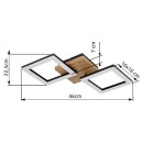 Globo 67280-18 LED přisazené stropní svítidlo Kerry 1x18W | 1200lm | 3000K - opál, hnědá, černá