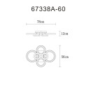 Globo KORA 67338A-60 LED přisazené stropní svítidlo | 60W LED | 3000lm