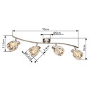 Globo 54356-4 stropní bodové svítidlo Kris 4x40W | E14