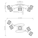Globo 54356-5 stropní bodové svítidlo Kris 5x40W | E14