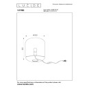 Lucide L255103560 stolní lampička VITRO E27